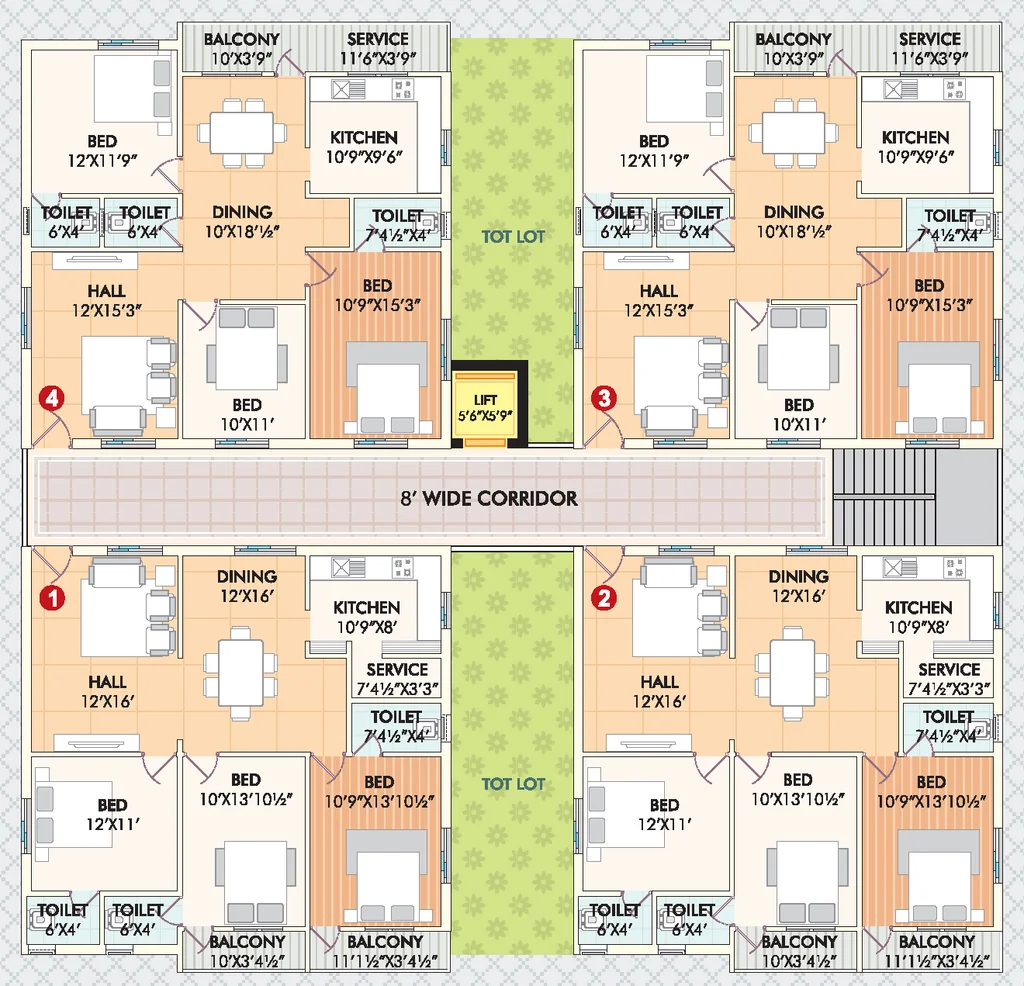 Floor Plan of Aphrodite Varunika Paradise 2 in Tadepalli, Vijayawada - Image 417962