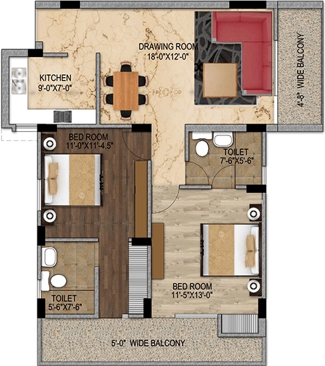 2 BHK Flat in Maxvel Residency in Sahastradhara Road, Dehradun - Image 924471