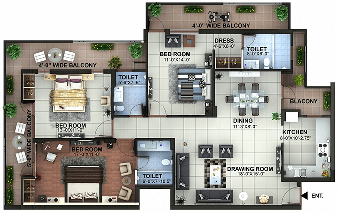 3 BHK Flat in Maxvel Residency in Sahastradhara Road, Dehradun - Image 924473