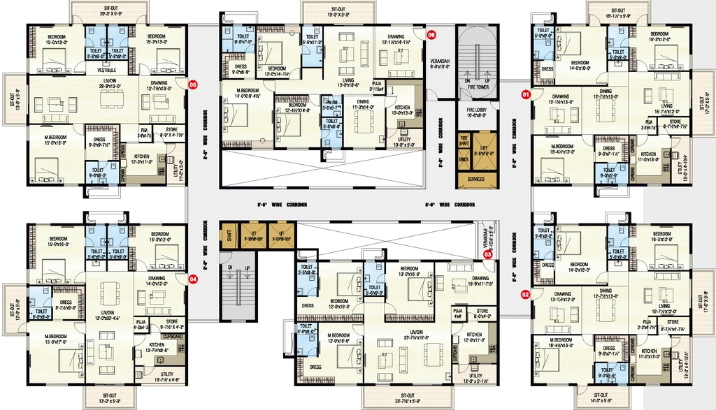 Floor Plan of Badris Jishnu Nivas in Tadigadapa, Vijayawada - Image 417982