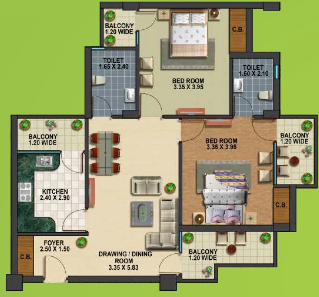 2 BHK Flat in Windsor Court in Sahastradhara Road, Dehradun - Image 924488