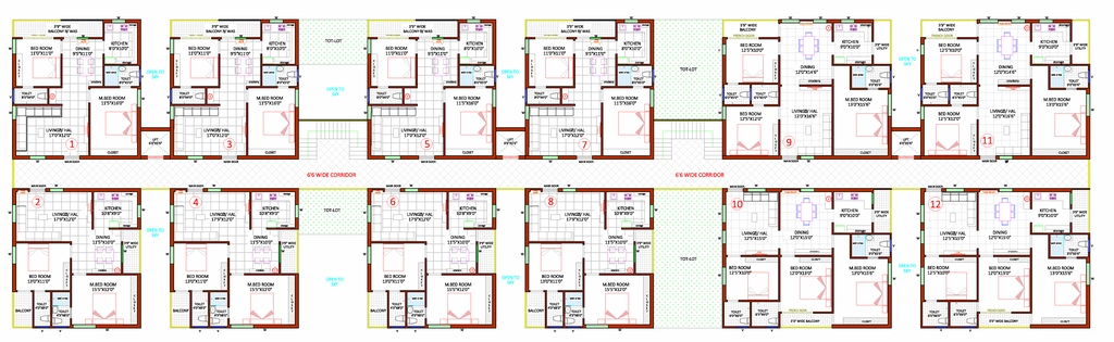 Floor Plan of Varahi Damayanti Residency in Kanuru, Vijayawada - Image 417994
