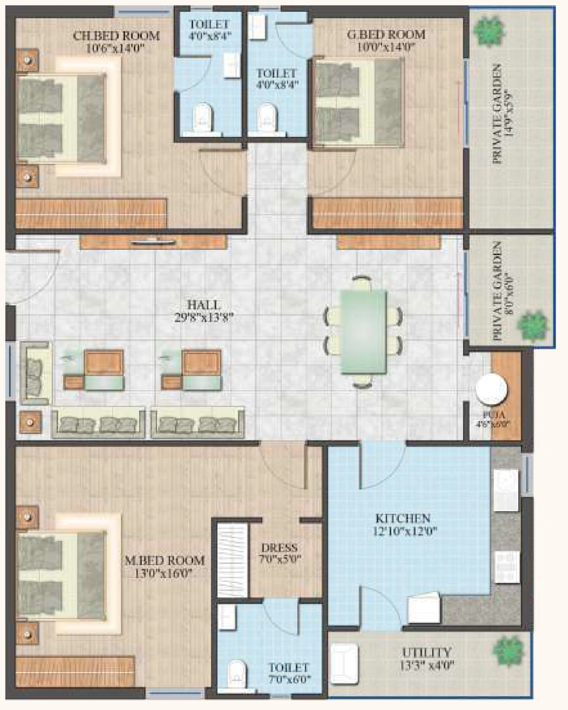 3 BHK Flat in PVR Bhavishya Hills in Tadepalli, Vijayawada - Image 924492