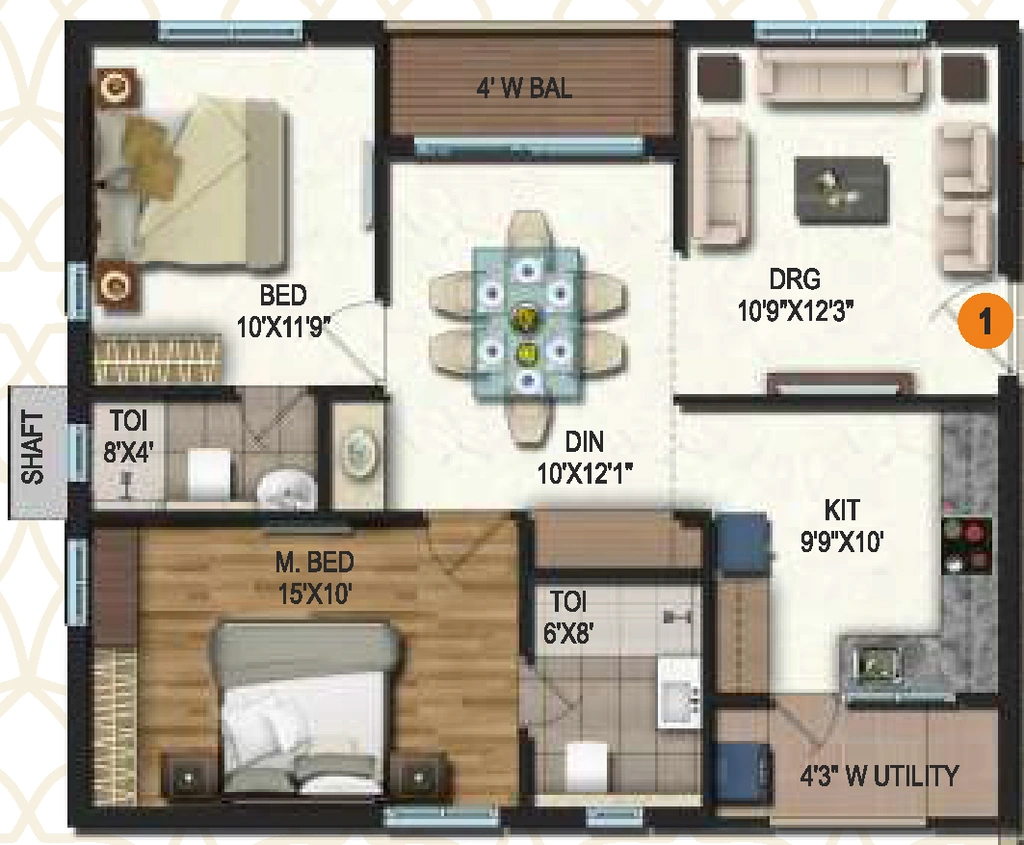 2 BHK Flat in Samhita Splendid Homes in Tadepalli, Vijayawada - Image 924496