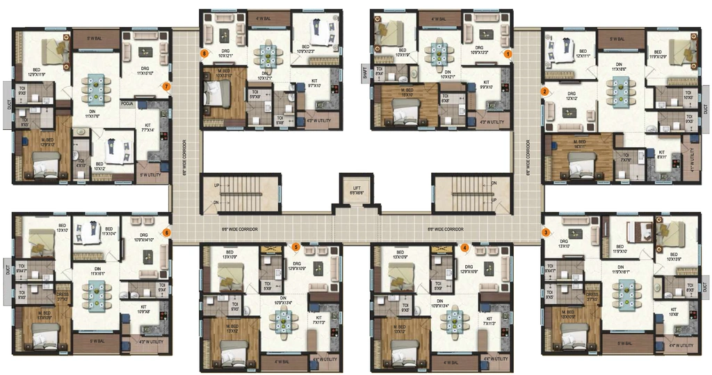 Floor Plan of Samhita Splendid Homes in Tadepalli, Vijayawada - Image 418011