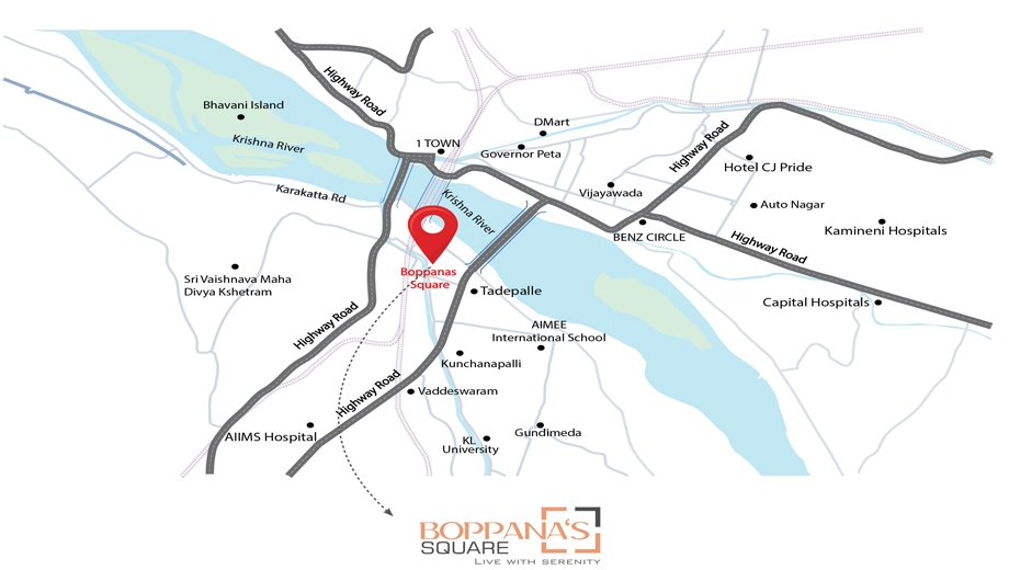 Location of Sree Boppanas Square in Tadepalli, Vijayawada - Image 418023
