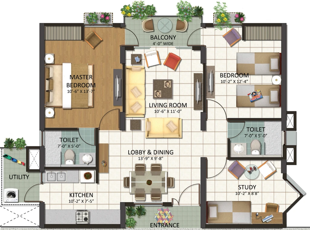 2.5 BHK Flat in Astrum Grandview Mysore Phase 1 in JP Nagar, Mysore - Image 924520