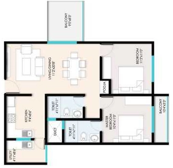 2 BHK Flat in Eminence Gardenia in Bogadi 2nd Stage, Mysore - Image 924531