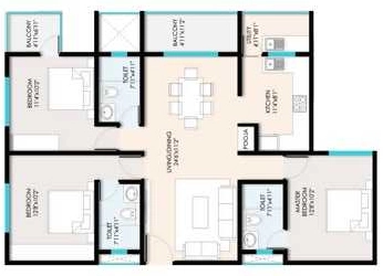 3 BHK Flat in Eminence Gardenia in Bogadi 2nd Stage, Mysore - Image 924532