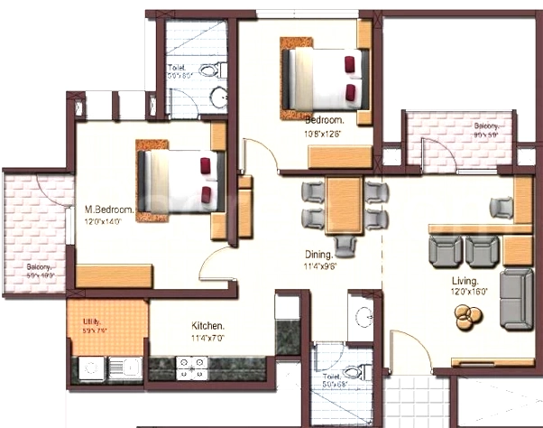 2 BHK Flat in Pathak Pratham Prerana in Gokulam, Mysore - Image 924535