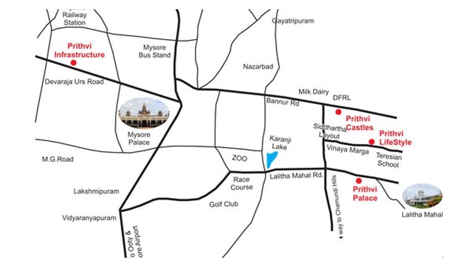 Location of Prithvi Palace in KC Layout, Mysore - Image 418134