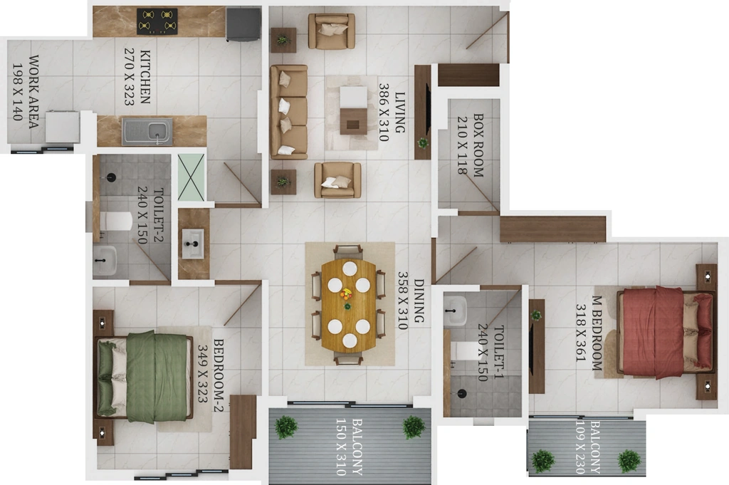2 BHK Flat in Varma Kovilakam in Ernakulam, Kochi - Image 924541
