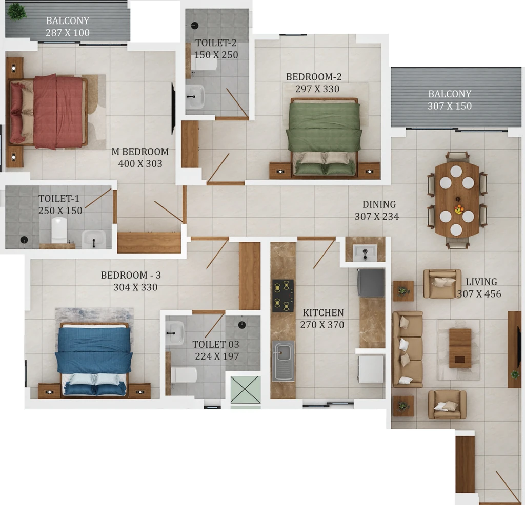 3 BHK Flat in Varma Kovilakam in Ernakulam, Kochi - Image 924543