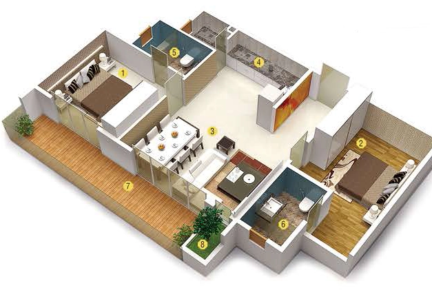 2 BHK Flat in Adiga Vishwapriya Vertical Garden in Mysore Road, Bangalore - Image 924548