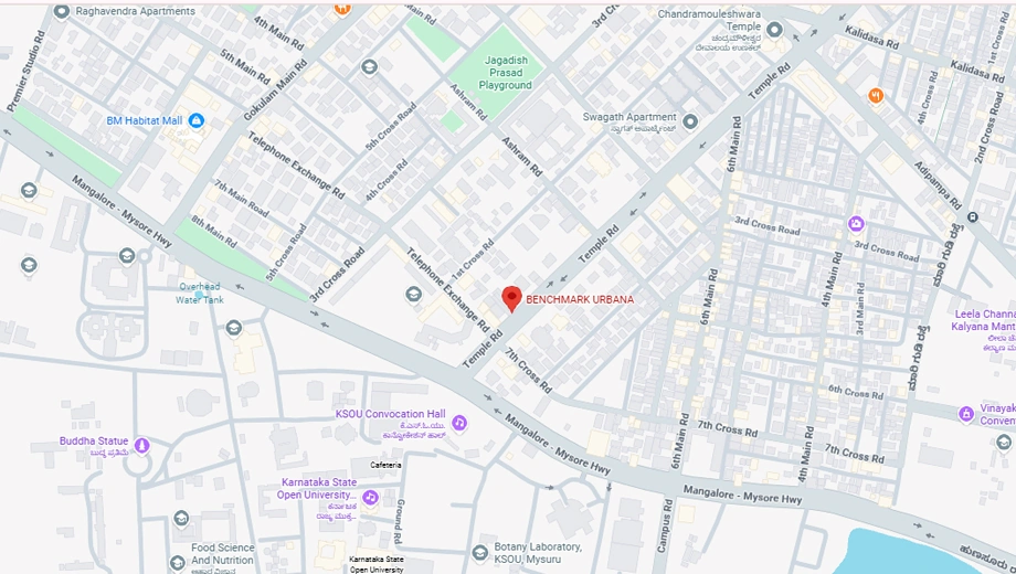 Location of Benchmark Urbana in Jayalakshmipuram, Mysore - Image 418163
