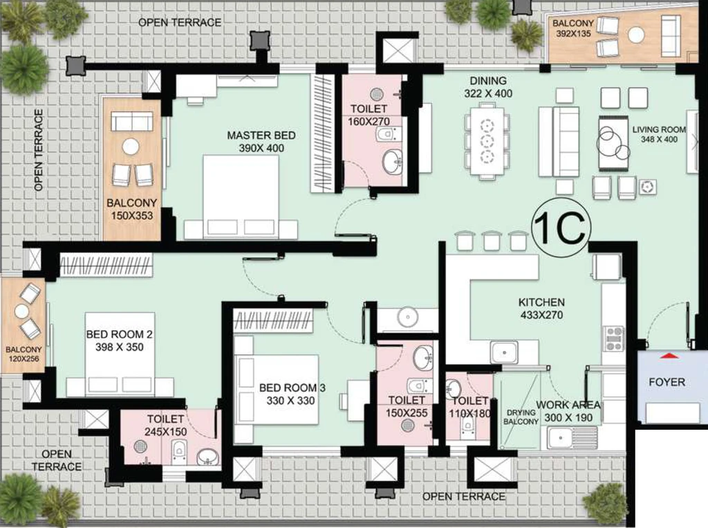 3 BHK Flat in Classic Indian Essence in Kakkanad, Kochi - Image 924555