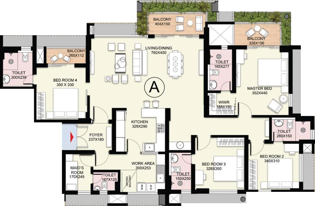 4 BHK Flat in Classic Indian Essence in Kakkanad, Kochi - Image 924556