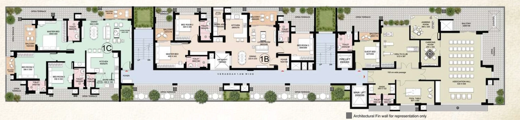 Floor Plan of Classic Indian Essence in Kakkanad, Kochi - Image 418201