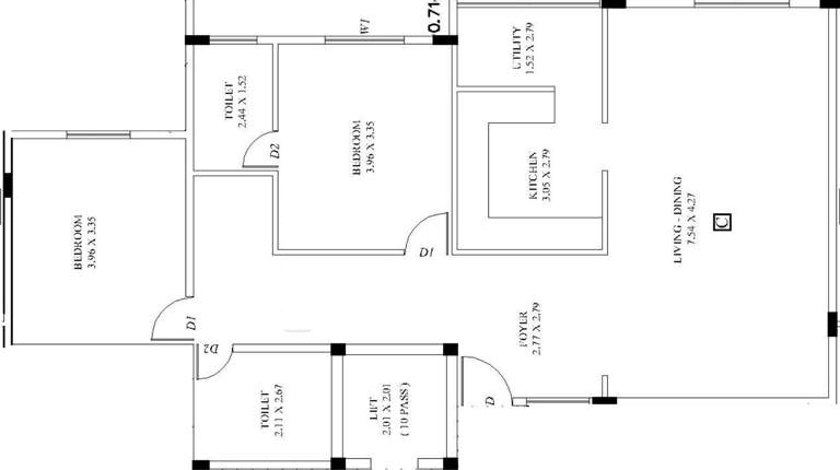 2 BHK Flat in FN Foundations Sudharshana in Vidyaranyapuram, Mysore - Image 924558