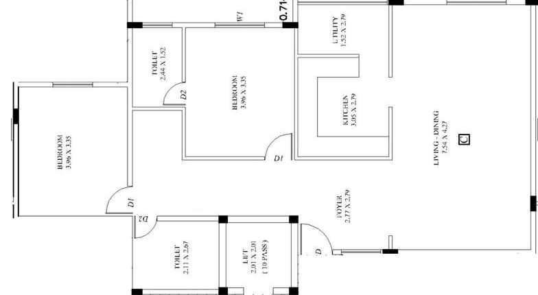 2 BHK Flat in FN Foundations Sudharshana in Vidyaranyapuram, Mysore - Image 924559