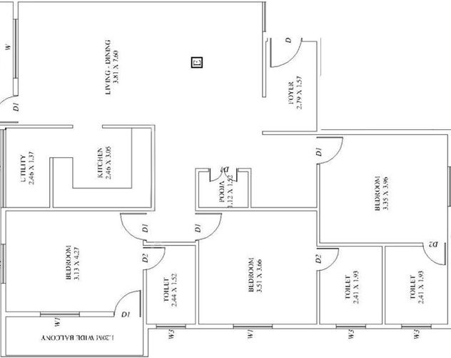 3 BHK Flat in FN Foundations Sudharshana in Vidyaranyapuram, Mysore - Image 924560