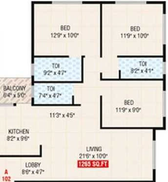 2 BHK Flat in Prakruti Sigma in Vijayanagar, Mysore - Image 924572