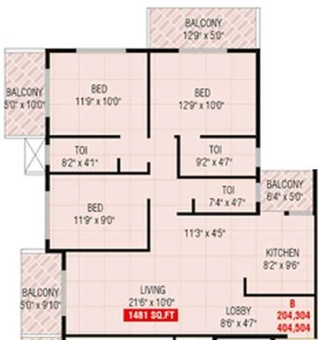 3 BHK Flat in Prakruti Sigma in Vijayanagar, Mysore - Image 924573