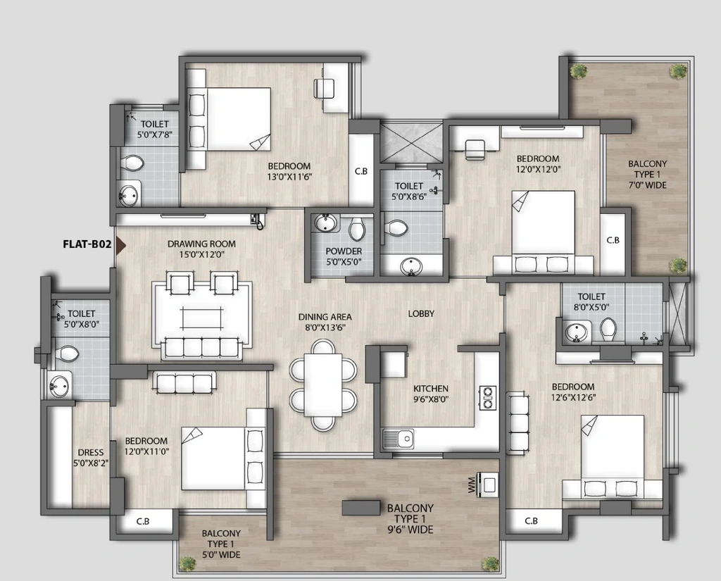4 BHK Flat in Energy Euphoria Greens in Khanapara, Guwahati - Image 924567
