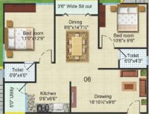 2 BHK Flat in Crescent Indra Vijaya Towers in Tadepalli, Vijayawada - Image 924586
