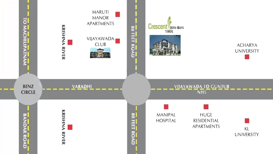 Location of Crescent Indra Vijaya Towers - Image 418272