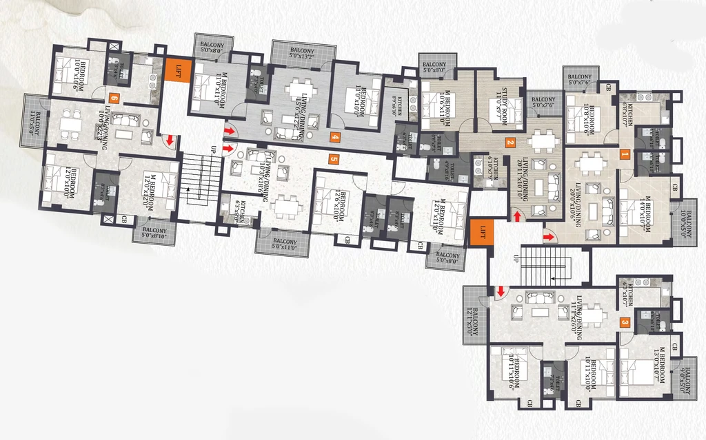 Floor Plan of Ryka Mansion in Geeta Nagar, Guwahati - Image 418282