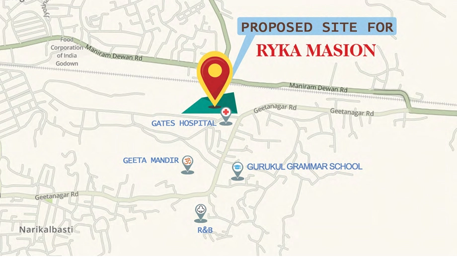 Location of Ryka Mansion in Geeta Nagar, Guwahati - Image 418281