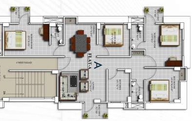 4 BHK Flat in MP Palacia Signature in Kahilipara, Guwahati - Image 924604