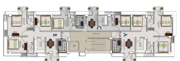 Floor Plan of MP Palacia Signature in Kahilipara, Guwahati - Image 418309