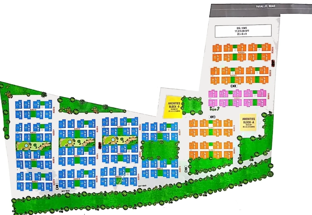 Master Plan of Parijatha Amaravathi Pride in Tadepalli, Vijayawada - Image 418318