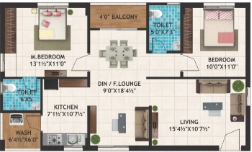 2 BHK Flat in Satya Residency in Kanuru, Vijayawada - Image 924613
