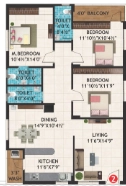 3 BHK Flat in Satya Residency in Kanuru, Vijayawada - Image 924614