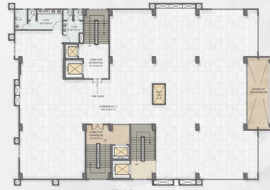 Floor Plan of Commercial Uttarayan Kamal Court in Beltola, Guwahati - Image 418392