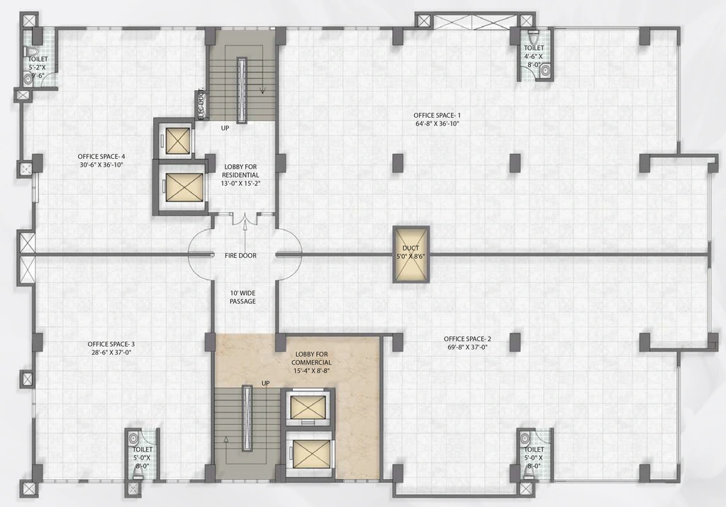 Floor Plan of Commercial Uttarayan Kamal Court in Beltola, Guwahati - Image 418391