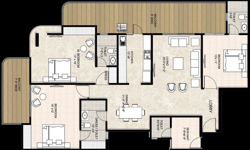4 BHK Flat in Siddharth Vidhatre in Rajpur Road, Dehradun - Image 924642