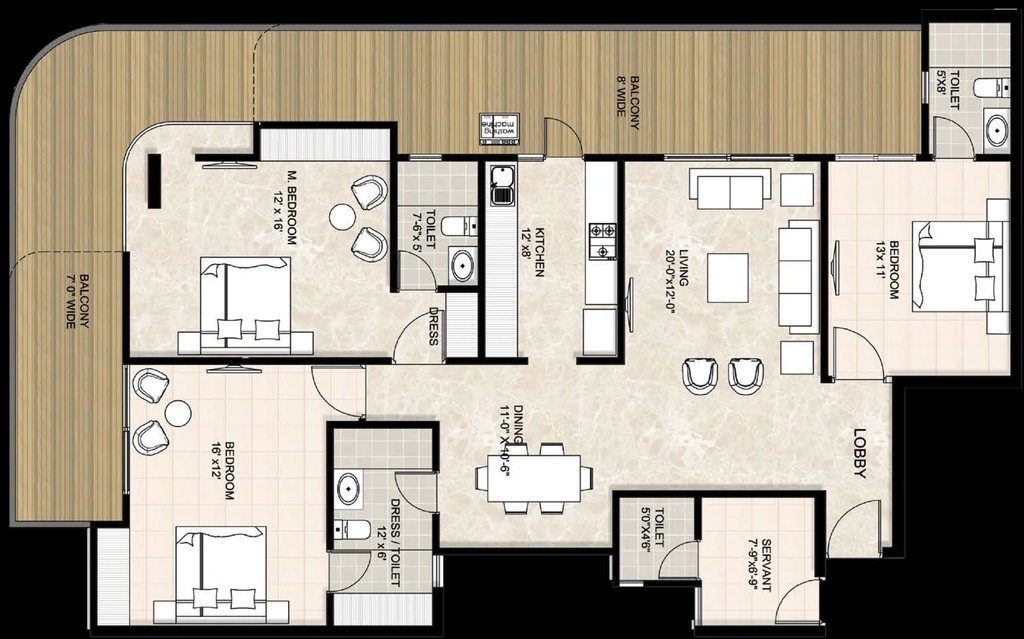 4 BHK Flat in Siddharth Vidhatre in Rajpur Road, Dehradun - Image 924643