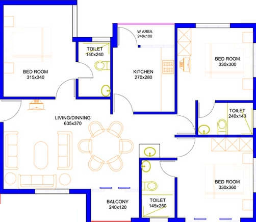 3 BHK Flat in Mather Asteroid in Kadavanthra, Kochi - Image 924647