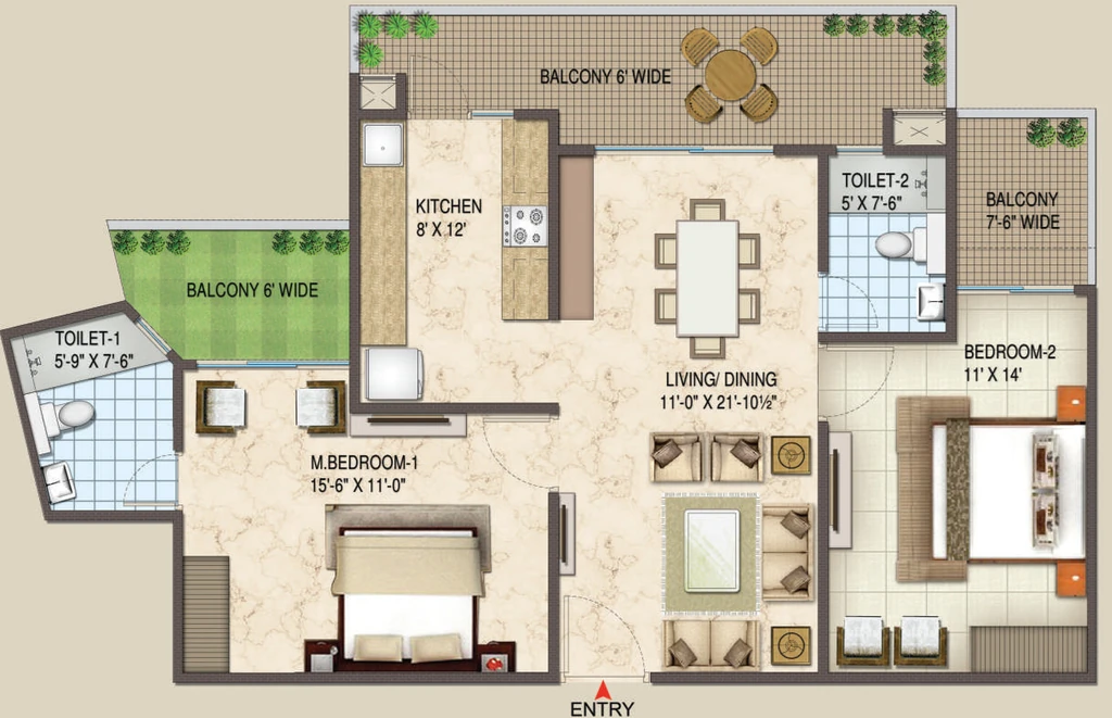 2 BHK Flat in Siddharth Rajpur Regal in Rajpur Road, Dehradun - Image 924649