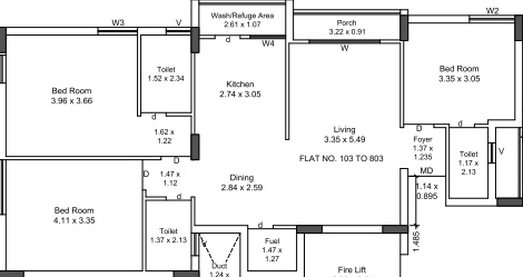 3 BHK Flat in 3 Star Speedwell Gold in Mavdi, Rajkot - Image 924658