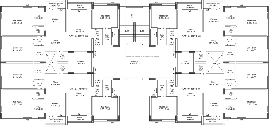 Floor Plan of 3 Star Speedwell Gold in Mavdi, Rajkot - Image 418426