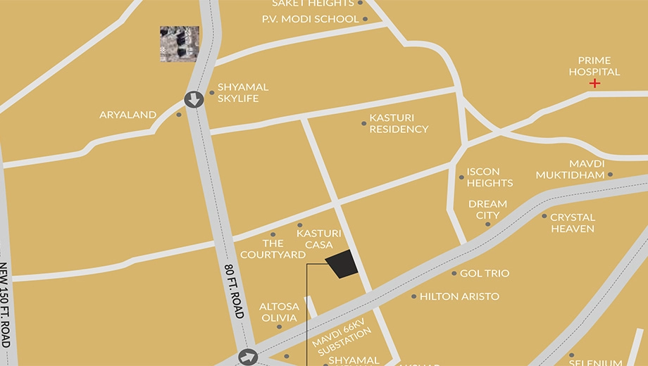 Location of 3 Star Speedwell Gold in Mavdi, Rajkot - Image 418424