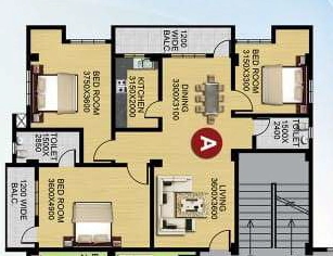 3 BHK Flat in Nav Srinath Nakesha in Panjabari, Guwahati - Image 924676