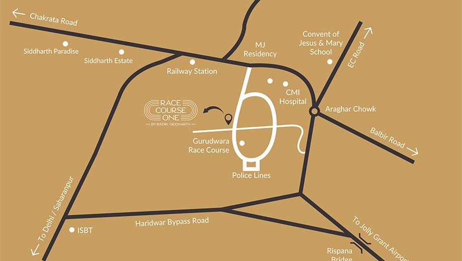 Location of Siddharth Racecourse One in Race Course, Dehradun - Image 418454