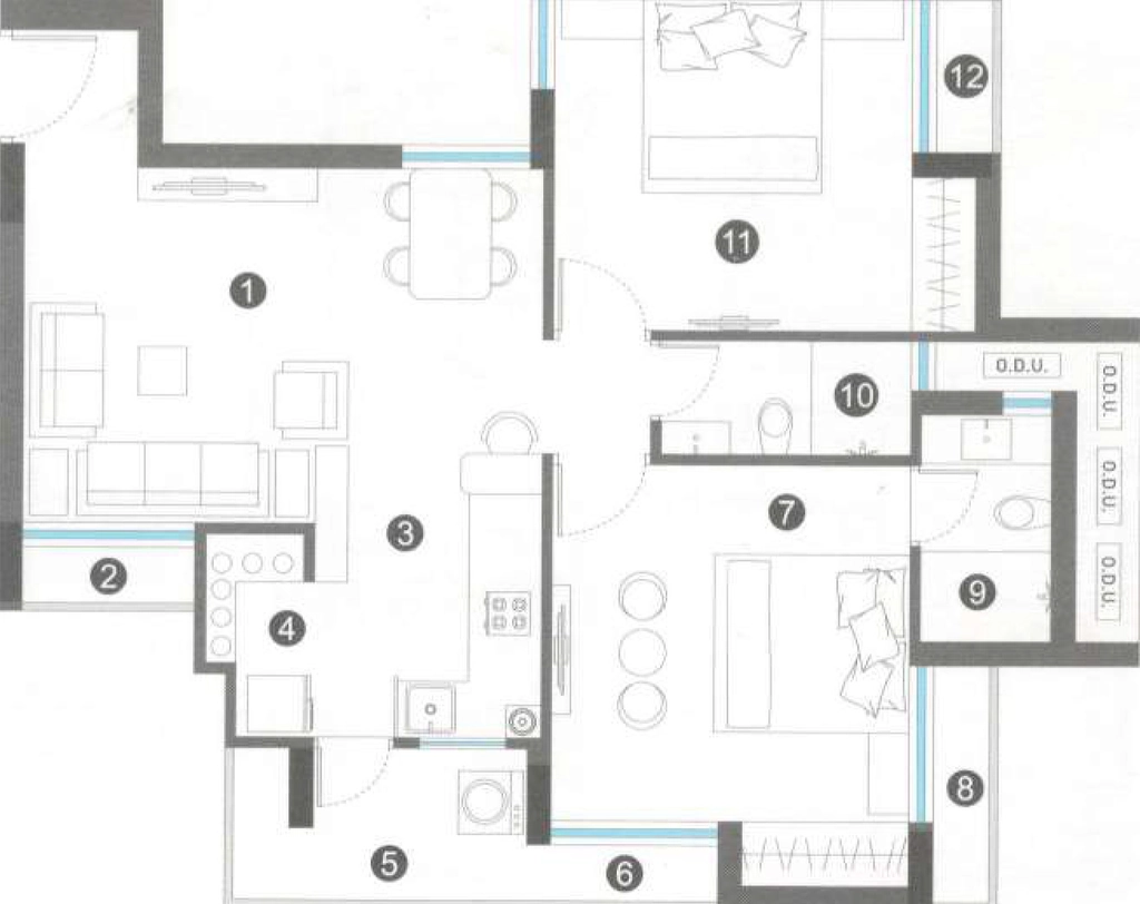 2 BHK Flat in Anant Bhoomi in Mavdi, Rajkot - Image 924678
