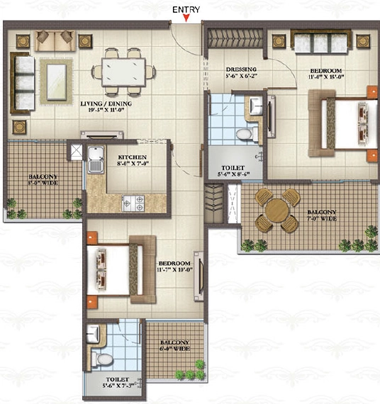 2 BHK Flat in Siddharth Race Course in Race Course, Dehradun - Image 924679